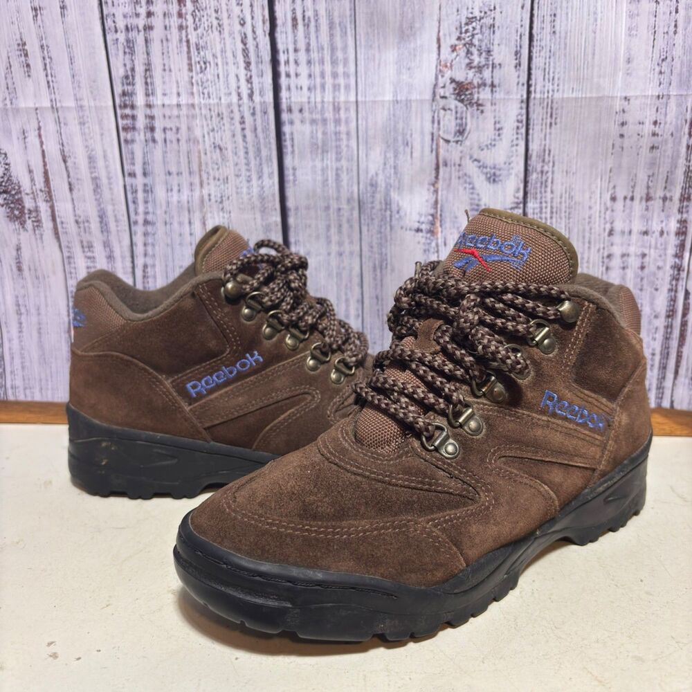 Vintage Reebok 90’s Brown Suede Hiking Boots Women Size 8 RA506 PCK Gorpcore